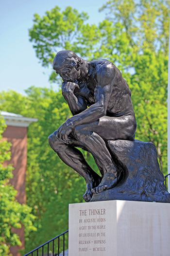 Rodin’s The Thinker at the University of Louisville.