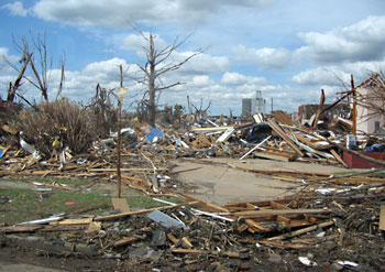 May 2007 tornado devastation in Greensburg, Kansas