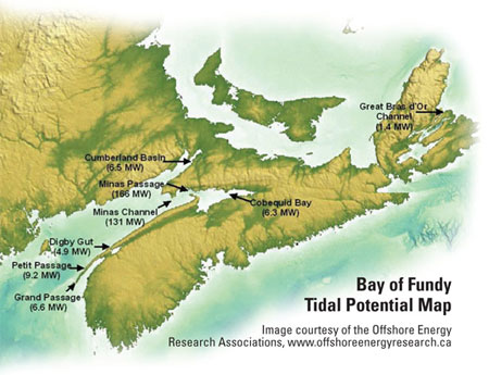 bay of fundy tidal chart