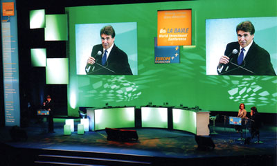 Gov. Rick Perry speaking in La Baule, France