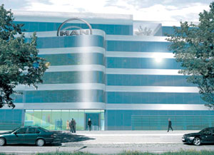 New headquarters of MAN Nutzfahrzeuge in Munich