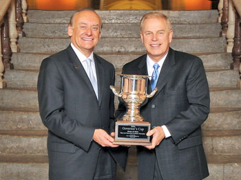 Gov. Ted Strickland and Lt. Gov. Lee Fisher