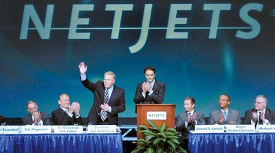 Community leaders at a NetJets announcement