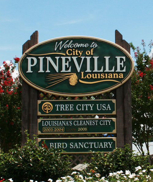 Welcome To Pineville Sign