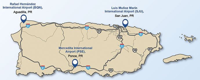 Puerto Rico Airports Map   PRairportmap 