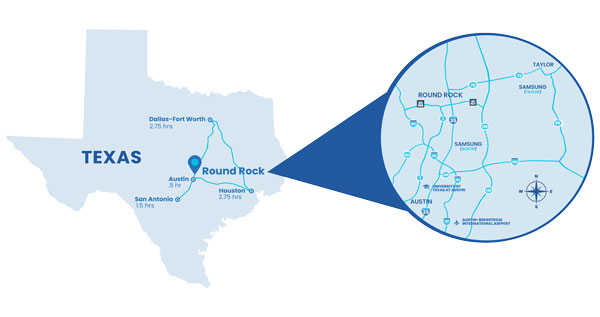 Map to Round Rock