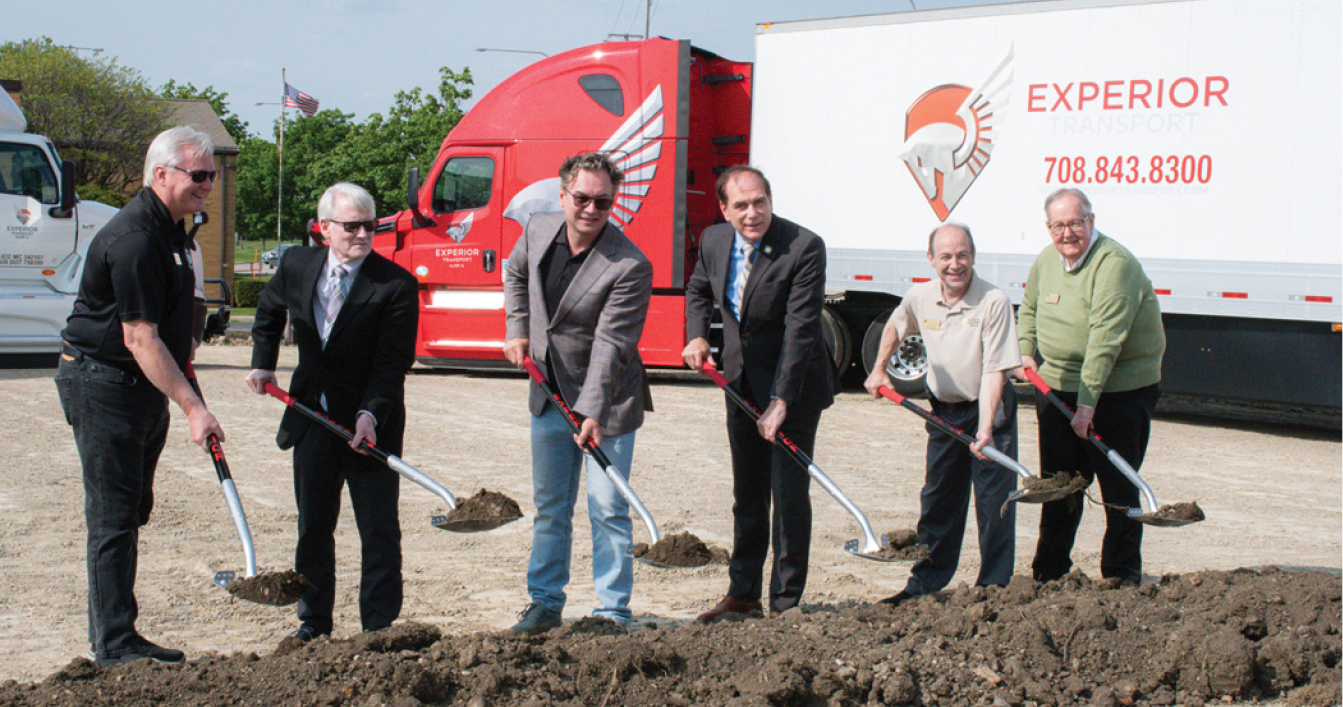 Leaders and employees from Experior Global & Transport and other key stakeholders broke ground in July for a new four-building, $65 million headquarters and logistics campus in Schaumburg, Illinois, part of No. 1 logistics metro Chicagoland. Located near 