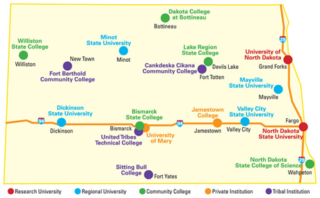 North Dakota University SystemMap