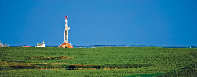 Oil Rig and Church