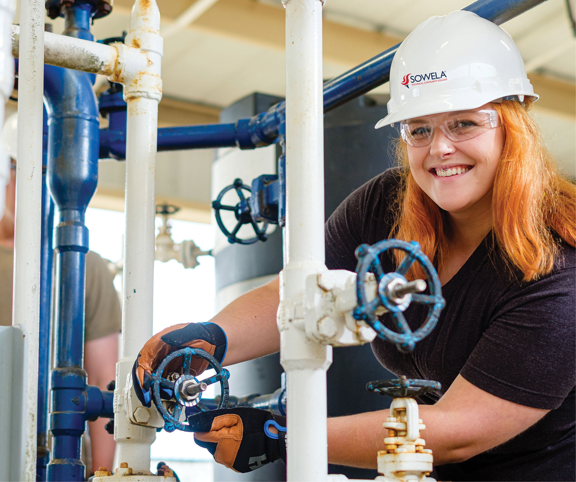 Process technology student at SOWELA Technical Community College in Lake Charles, Louisiana. Photo by Lindsey Janies Courtesy of SOWELA