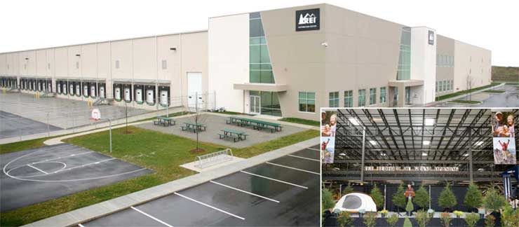 REI's distribution center in Bedford, PA