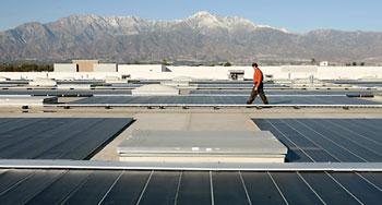 Solar array at General Motors' site in Rancho Cucamonga