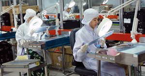 Electronics workers in Malaysia