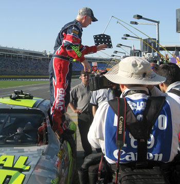 North Carolina Gov. Mike Easley is an avid NASCAR fan