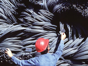 Techint steel worker in Monterrey, Mexico