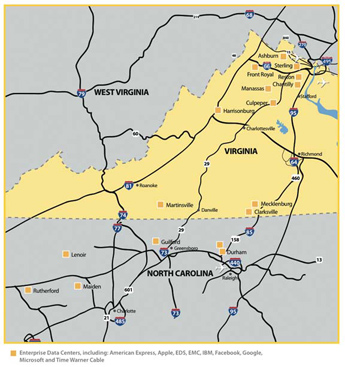 Grubb Ellis Data Centers Map