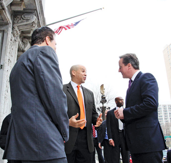 UK Prime Minister and Mayor Booker