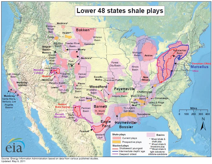 Shale Map of the U.S.