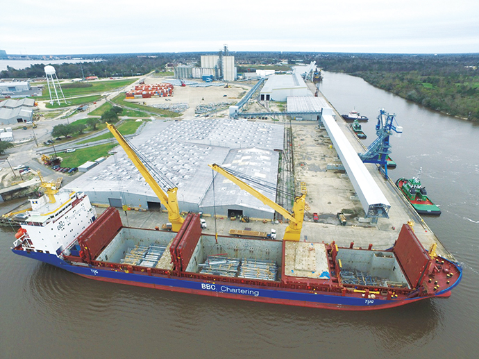 Port of Lake Charles Ship Unloading