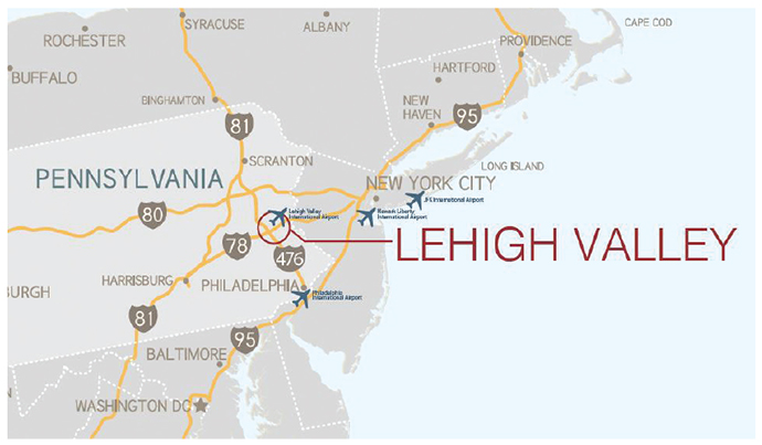 Lehigh Valley Map