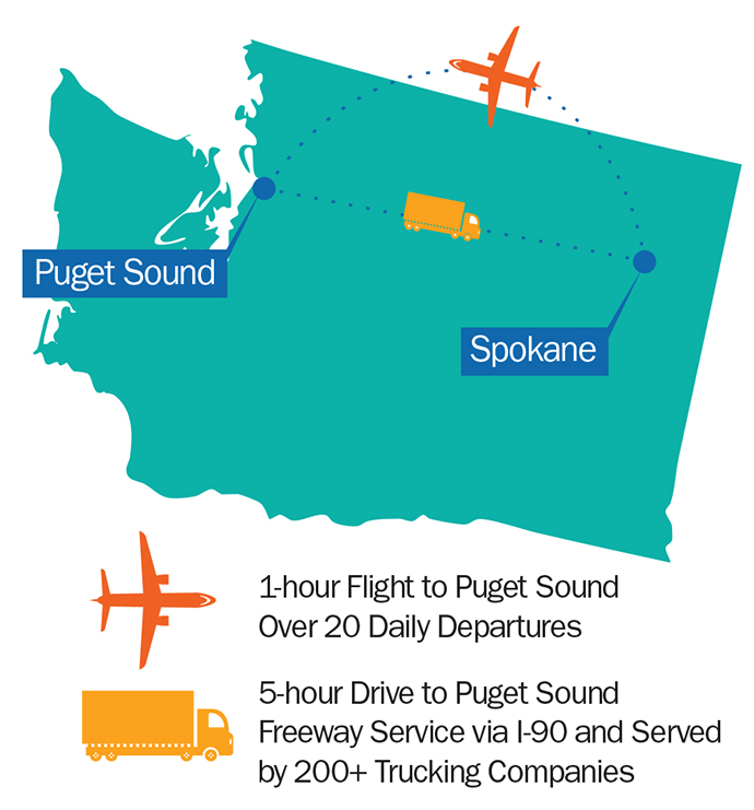 Washington Travel Map Graphic