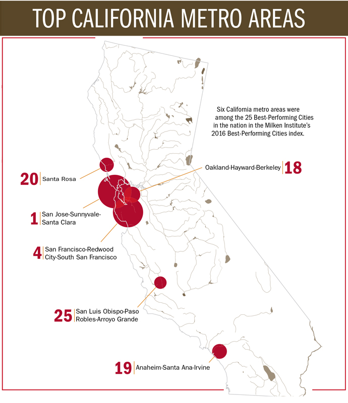 Top CA Metros Map