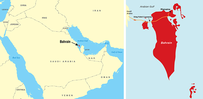 Bahrain’s central position makes it a hub of logistics and commerce within the six-nation Gulf Cooperation Council.