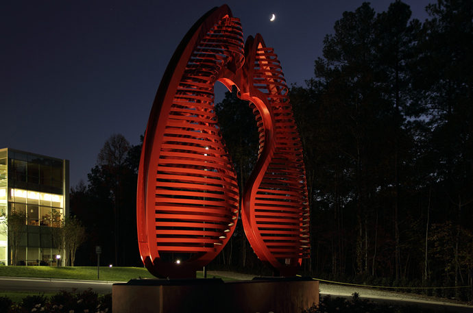 Lungs sculpture, Research Triangle Park