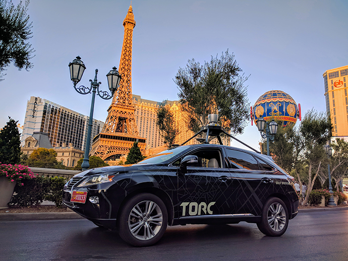 Torc's Asimov plied the streets of Las Vegas earlier this year. 