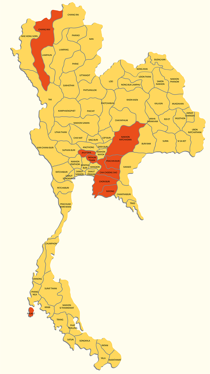 Thailand Super Cluster Map