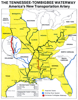 Tenn-Tom Waterway Map